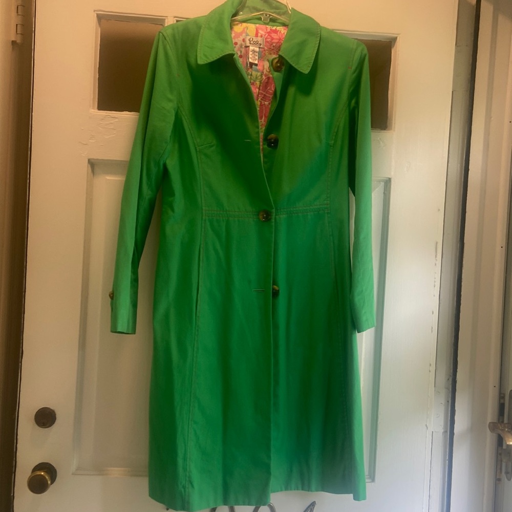 Beautiful Summer Green Trench Coat by Lilly Pulitzer